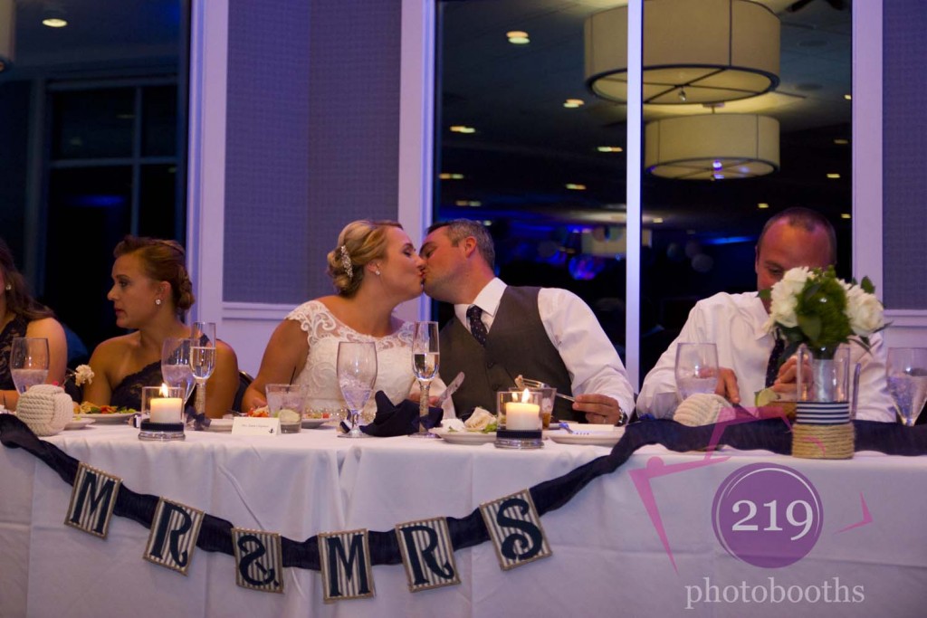 Lighthouse Restaurant Wedding First Kiss